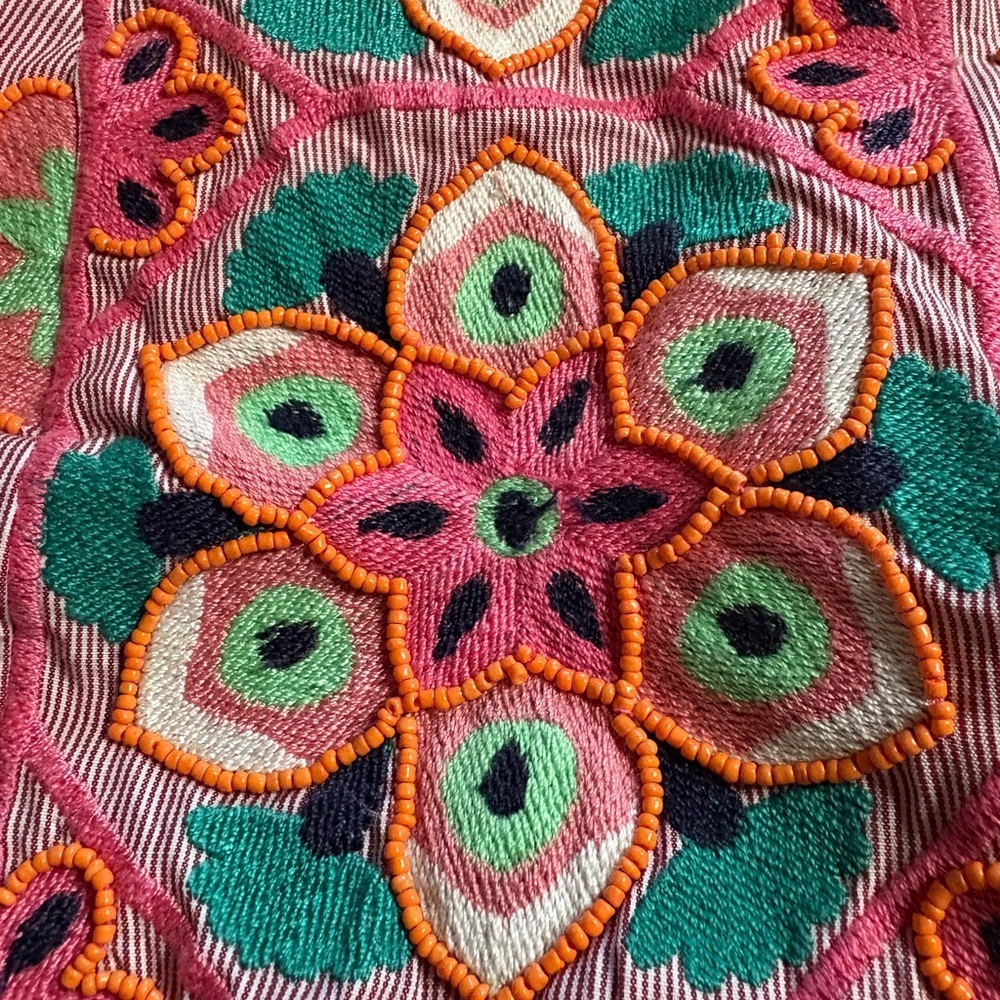 NWT Anthropologie- Embroidered and Beaded Mini Shift Dress. Size 14 - Picture 14 of 16